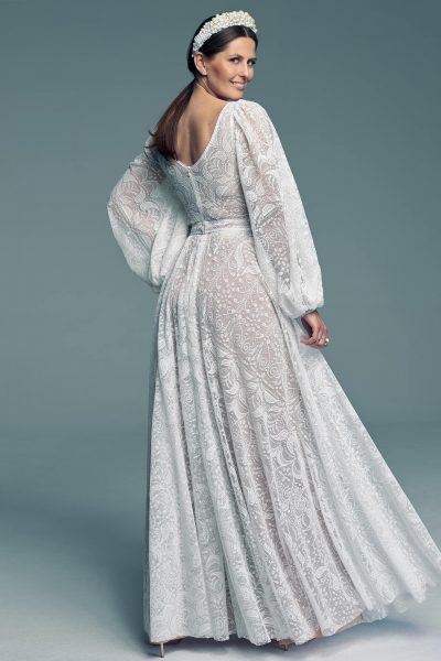 Wedding dress with loose sleeves and v-neckline Porto 58