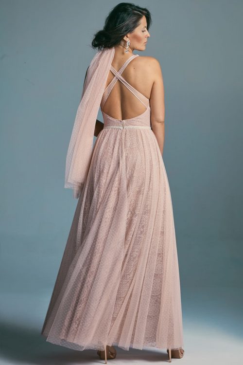Merlin Monroe like wedding dress – a delicate peach shade Venezia 5