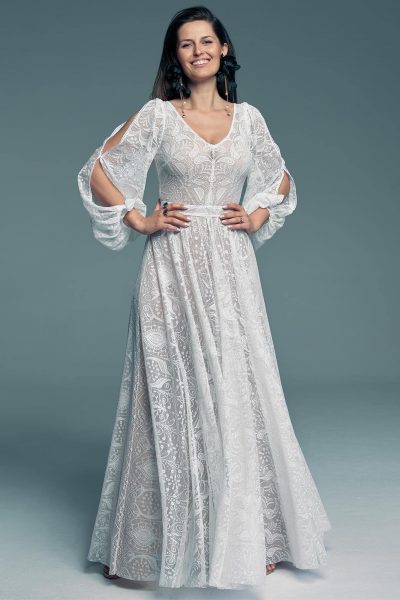 Wedding dress for a bride who does not want long sleeves Porto 56