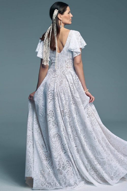 Elegant, comfortable and simple wedding dress Santorini 11