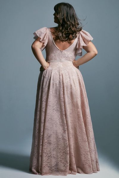 Princess dress - plus size pink wedding dress Venezia 4 plus size